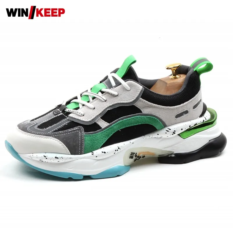 

Mesh Patchwork Breathable Sport Running Shoes Men Mixed Colors Outdoor Platform Sneakers Jogging Trainers Male Summer Gym Shoes