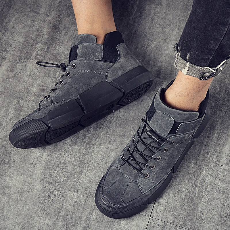 Мужские зимние ботинки из натуральной кожи классические модные теплые