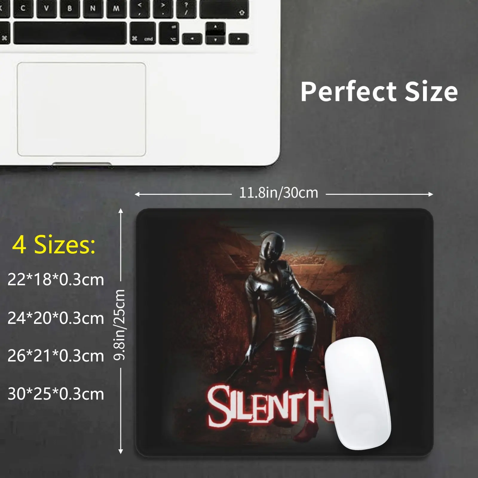 

Бесшумный коврик для мыши медсестры, «сделай сам», принт медсестры, кино, страшный, страшный, жуткий, бесшумный Хилл, Конами, Хэллоуин