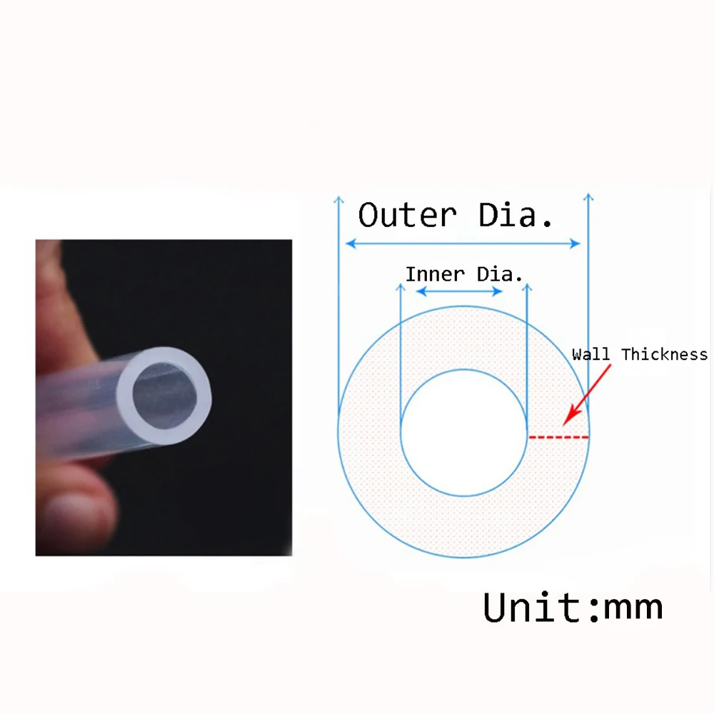 Трубка из пищевого силикона гибкая термостойкая трубка с внутренним диаметром 10