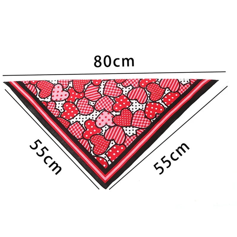 Женский шарф бандана в форме красного сердца нагрудник для собак и кошек