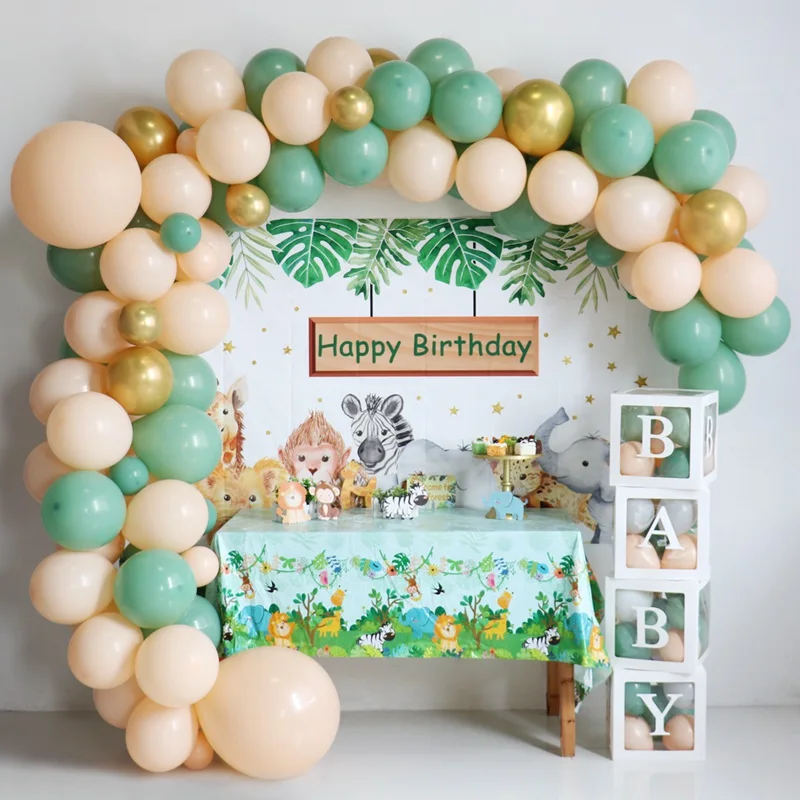 

Champagne Green Retro Balloon Garland Arch Kit Green Champagne Balloon with 4D Globos Wedding Birthday Party Decor Baby Shower