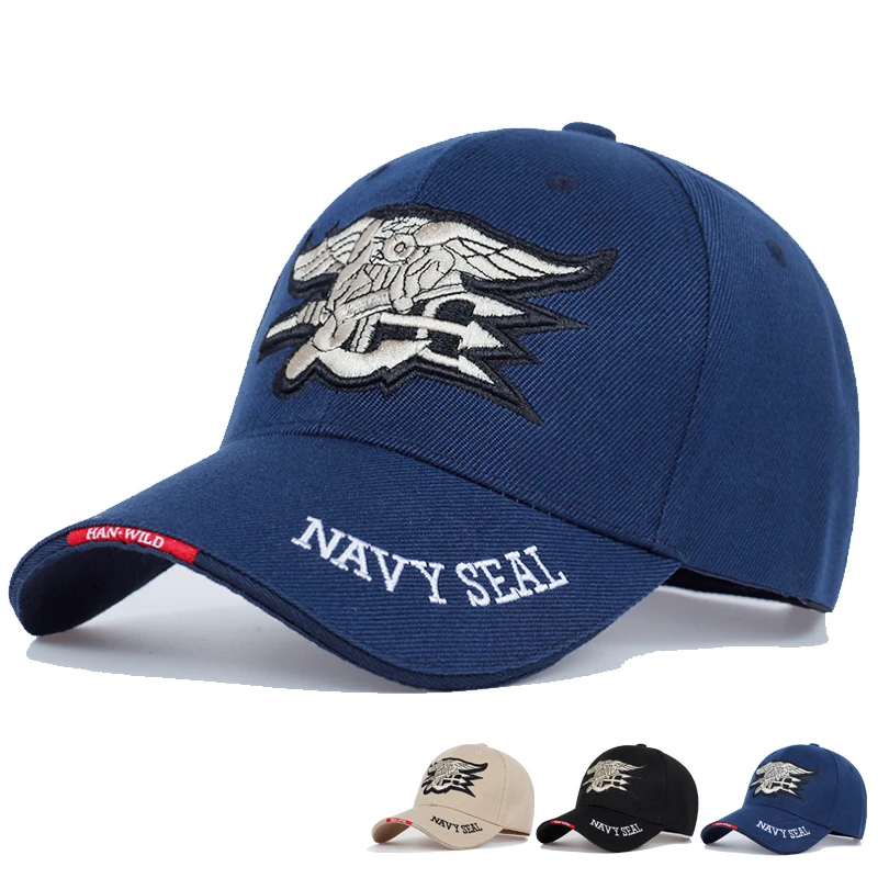 

HAN WILD Mens US NAVY Baseball Cap Navy Seals Cap Tactical Army Cap Trucker Gorras Snapback Hat Running Caps Adjustable