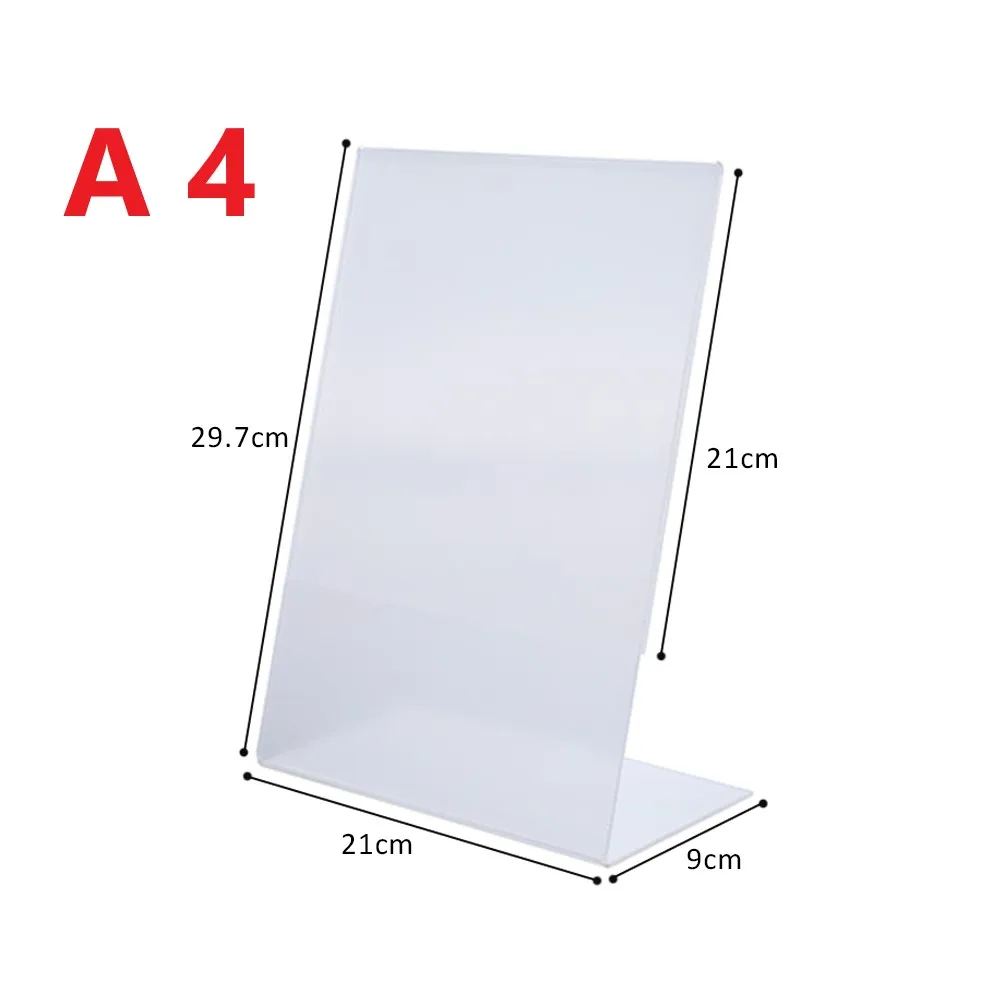 5Pcs A4/A5/A6 Acrylic Display Stands Poster Holder Menu Frame Photo Showing Leaflet QR Code | Дом и сад