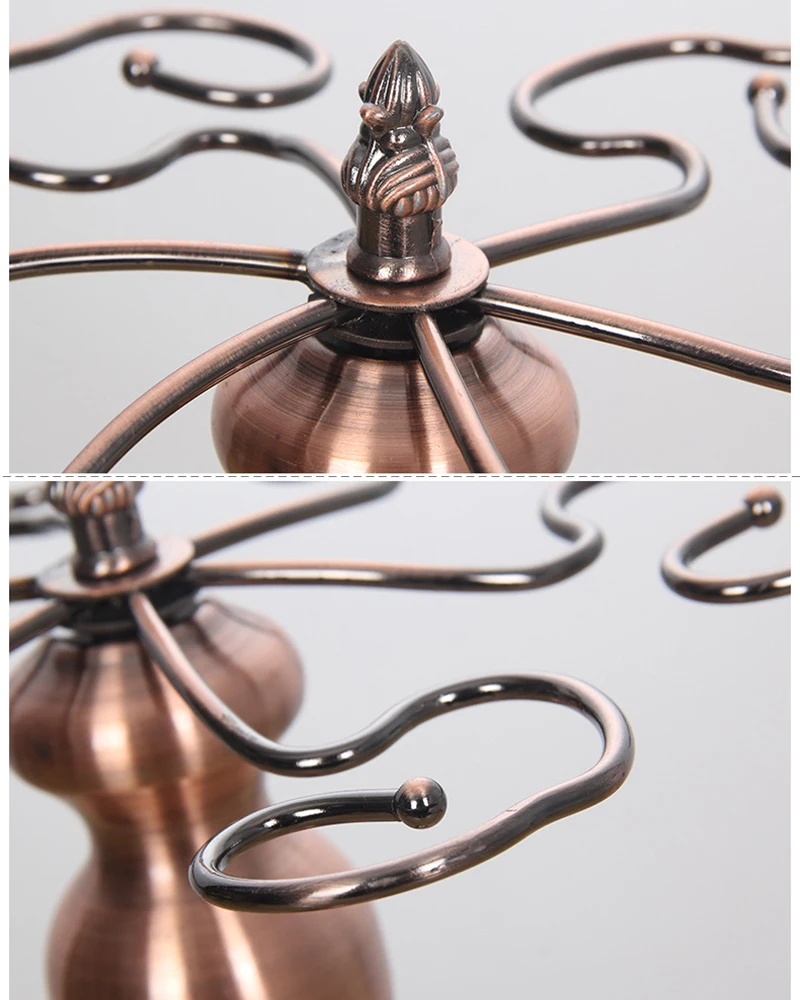 Красный стеклянный подстаканник слив креативный красный опт Кованое железо