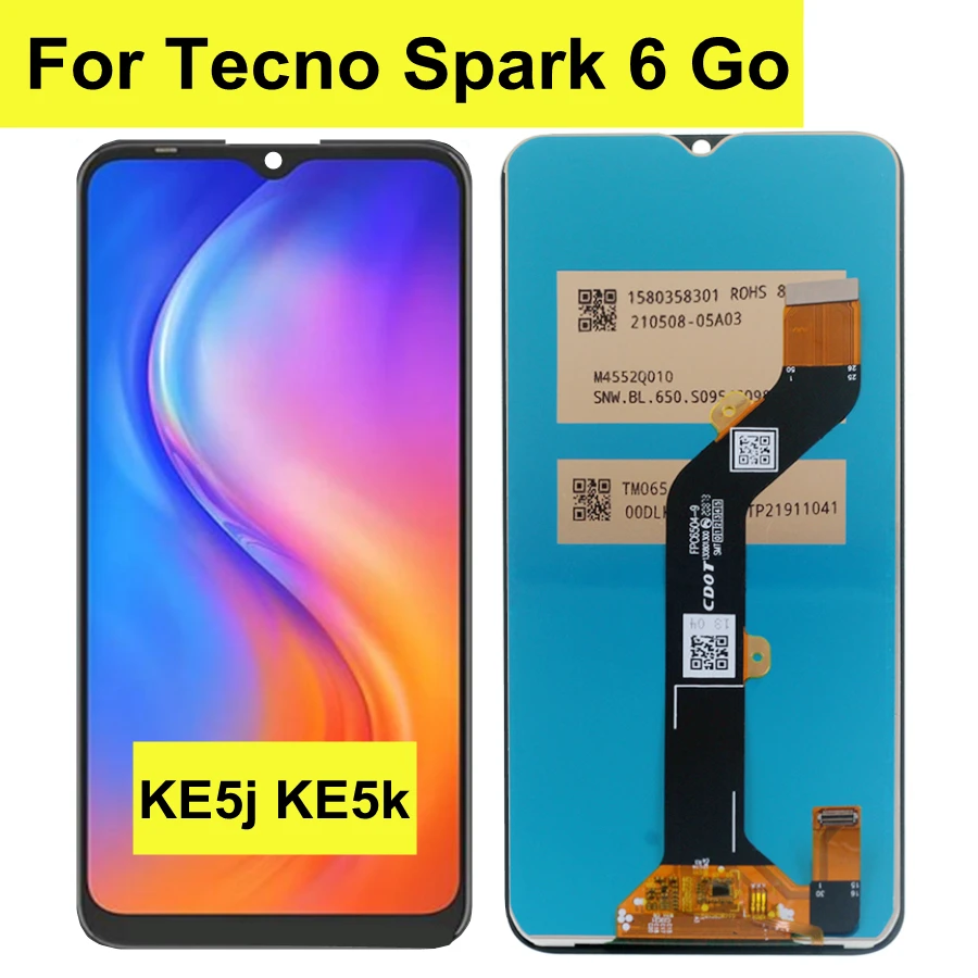 

ЖК-дисплей 6,52 дюйма для Tecno Spark 6 Go KE5 KE5J KE5K
