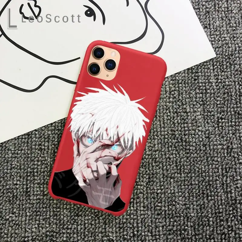 

Anime Cartoon Jujutsu Kaisen Phone Case Candy Color for iPhone 11 12 mini pro XS MAX 8 7 6 6S Plus X 5S SE 2020 XR