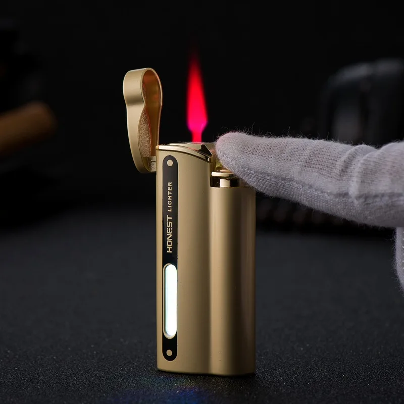 

High-end Inflatable Windproof Lighter Transom with Light Visual Transom Smoking Accesoires Regalos Para Hombre Originales
