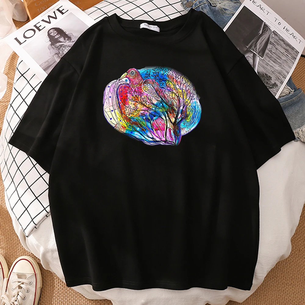 

Модная Высококачественная Мужская Уличная одежда с цветочным принтом, мужские футболки с рисунком в виде птиц, креативная версия, легкая по...