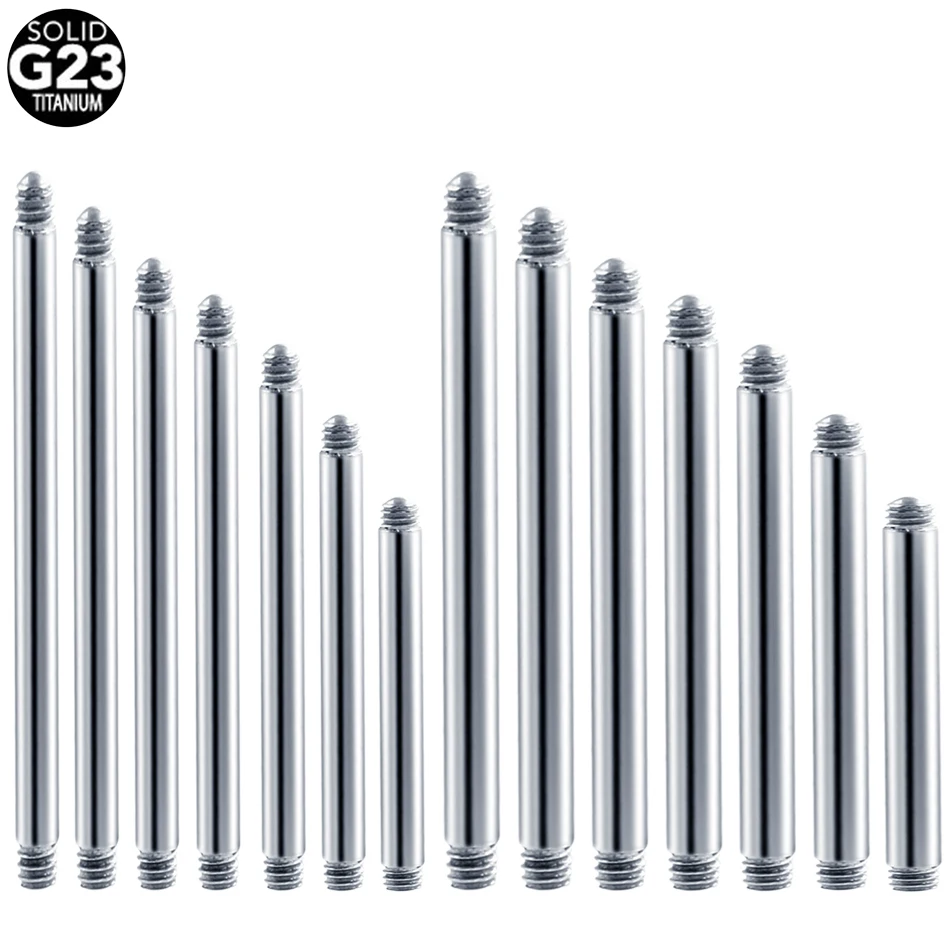 

10/50Pcs Body Jewelry Titanium Piercing Replacement Accessories Industrial Bar for Labret Lip Ear Tragus Helix Piercing jewelry