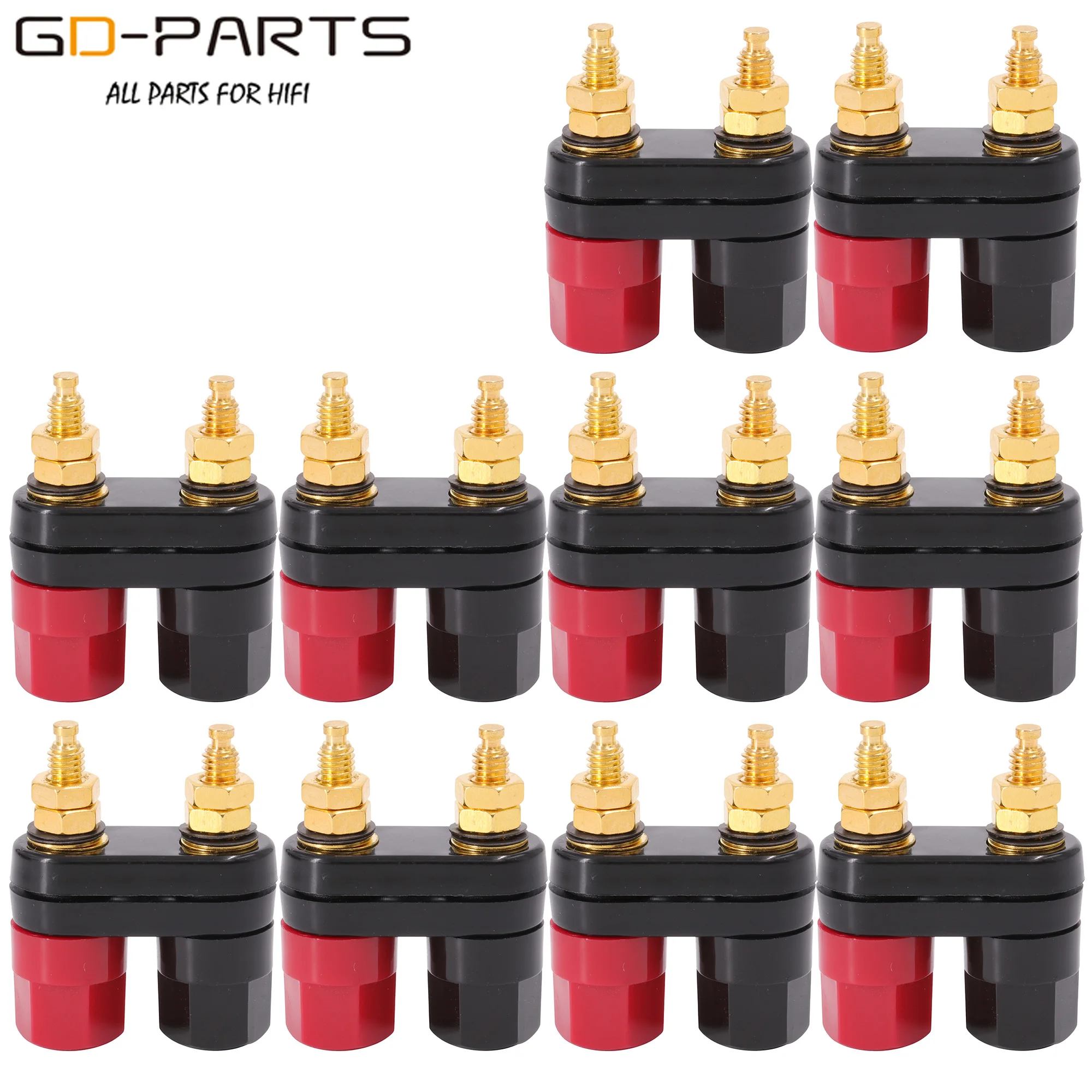 Двойной разъем для бананов из латуни Hi Fi аудио усилитель динамика клеммный с