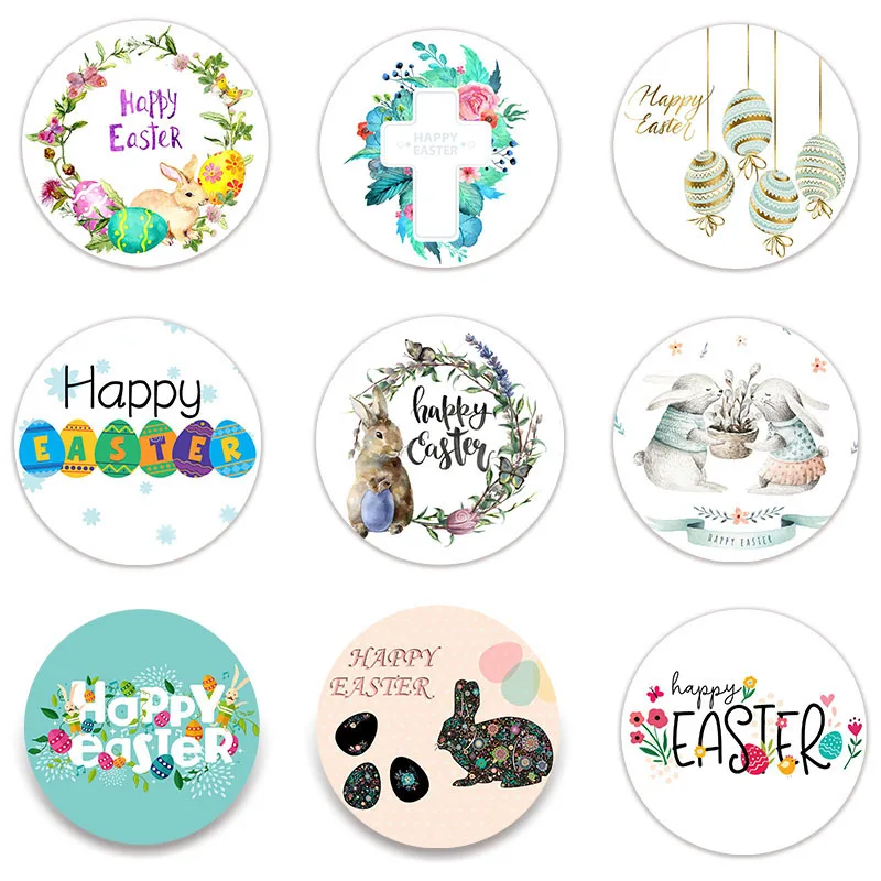 24/48 шт. Пасхальная наклейка герметизирующая самоклеящаяся клейкая лента