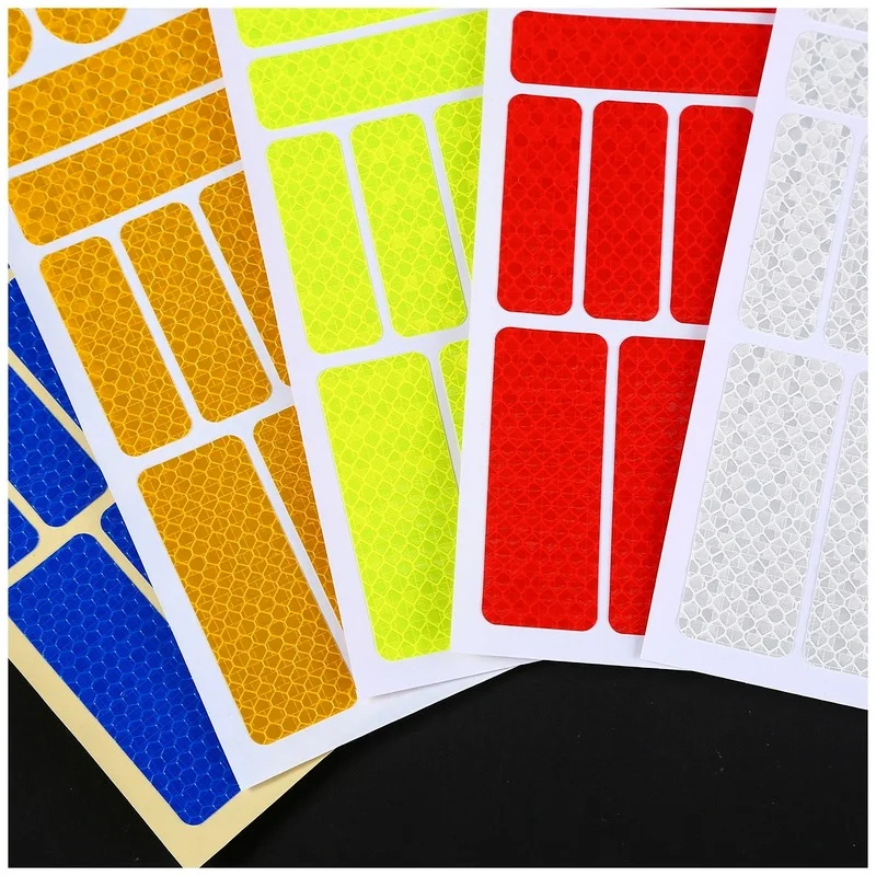 

21pcs Bicycle Reflective Sticker Wheel Stickers Fluorescent Tape Car Reflective Sticker Motorcycle Bike Reflector Safety Warning