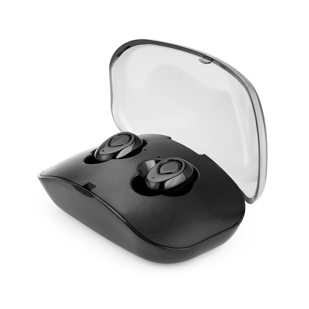 Black TWS беспроводные наушники Bluetooth V5.0 наушники X18 стерео гарнитуры свободные наушники спортивные наушники с микрофоном fone de ouvido - Цвет: Black