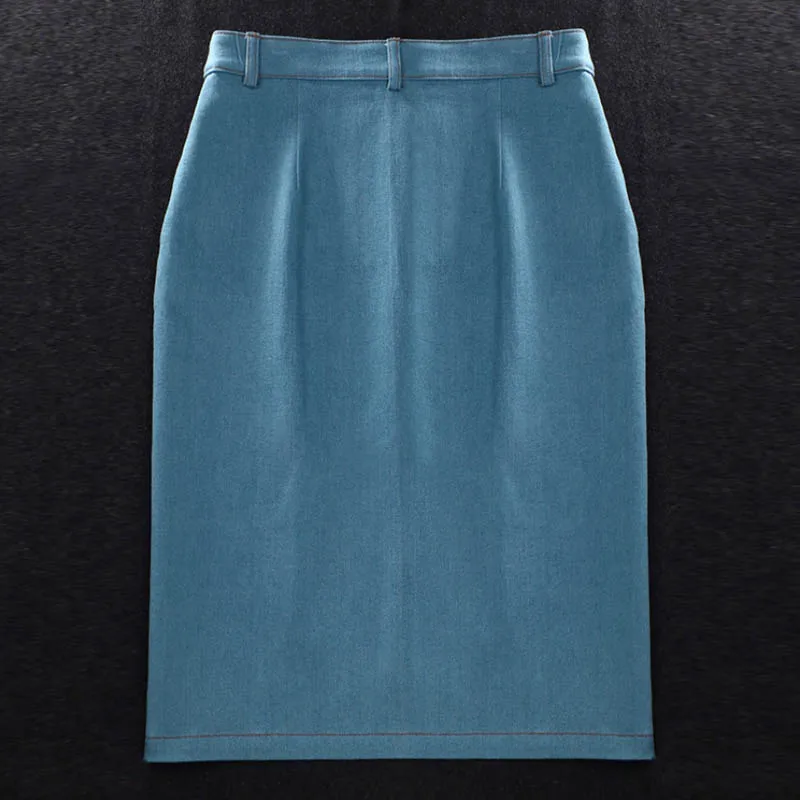 Женский джинсовый костюм со свитером розовая джинсовая мини-юбка с длинным