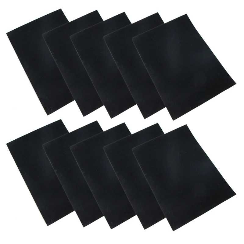 

10 Pcs Fabric Flocking Cloth Black Self-adhesive Ideal for Jewelry Drawer Craft