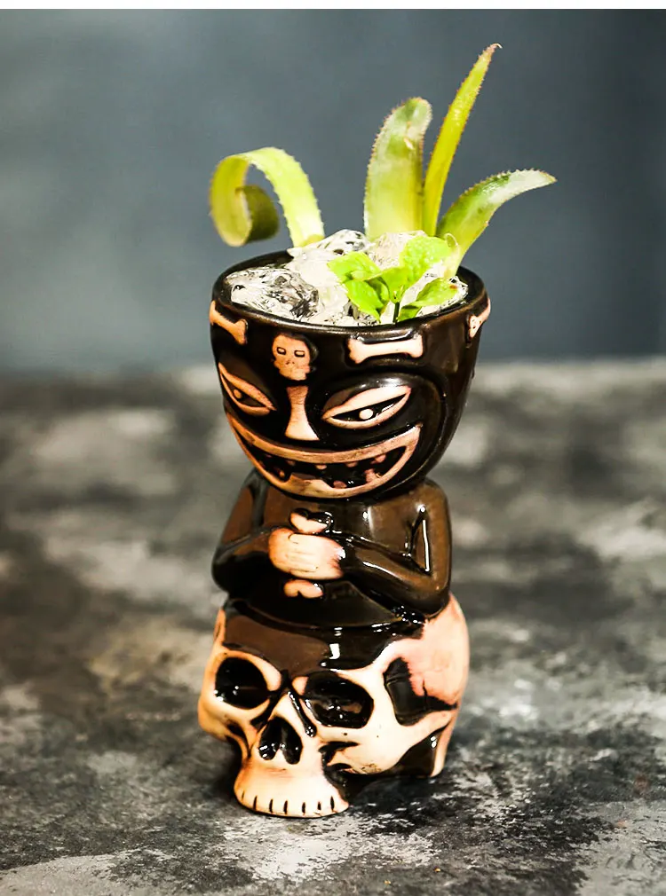 Гавайские Тики-бокалы бокал для коктейлей пивная кружка для напитков SKULLMug керамические Тики-бокалы отлично подходят для коктейли Напитки