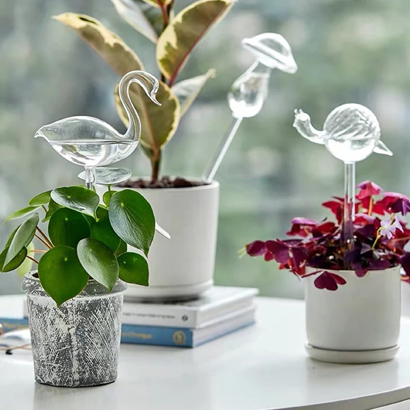 1Pcs Automatic Watering Globe Plant Flower Water Bulbs Animal Shape Glass Home Decor Garden System Self Device | Дом и сад