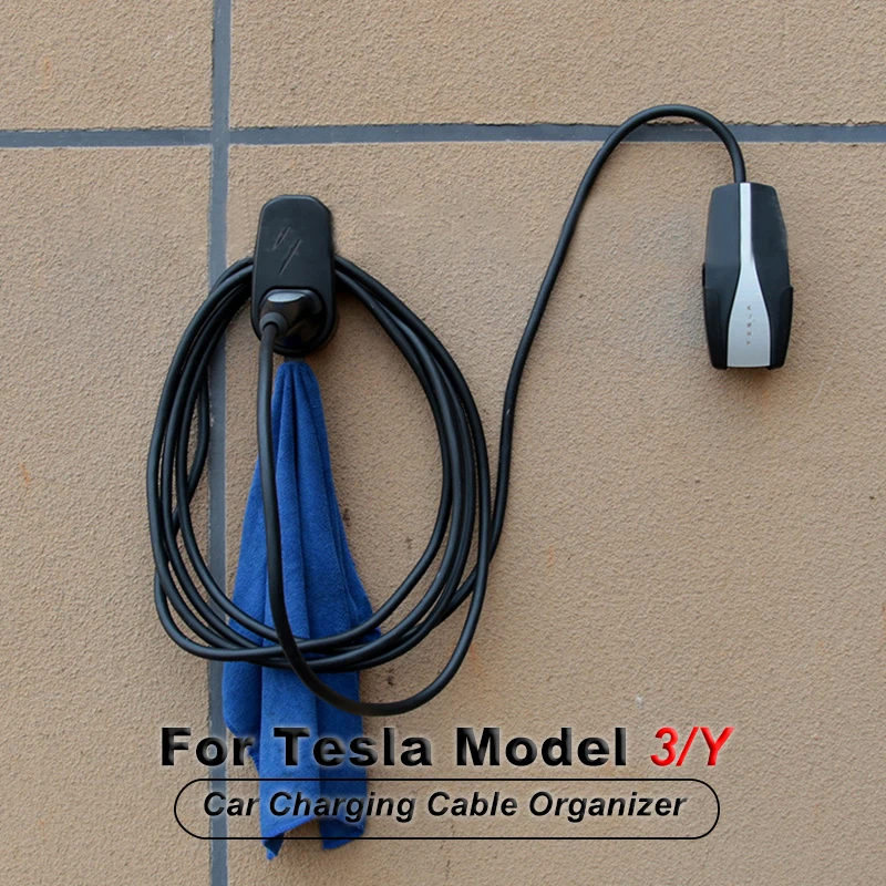 

2021 For Tesla Model 3 Model Y Charging Pile Charging Cable Device Charger Holder European / American Standard Tesla Accessories