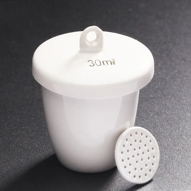 Керамический фарфоровый тигель с крышкой 30 мл| |