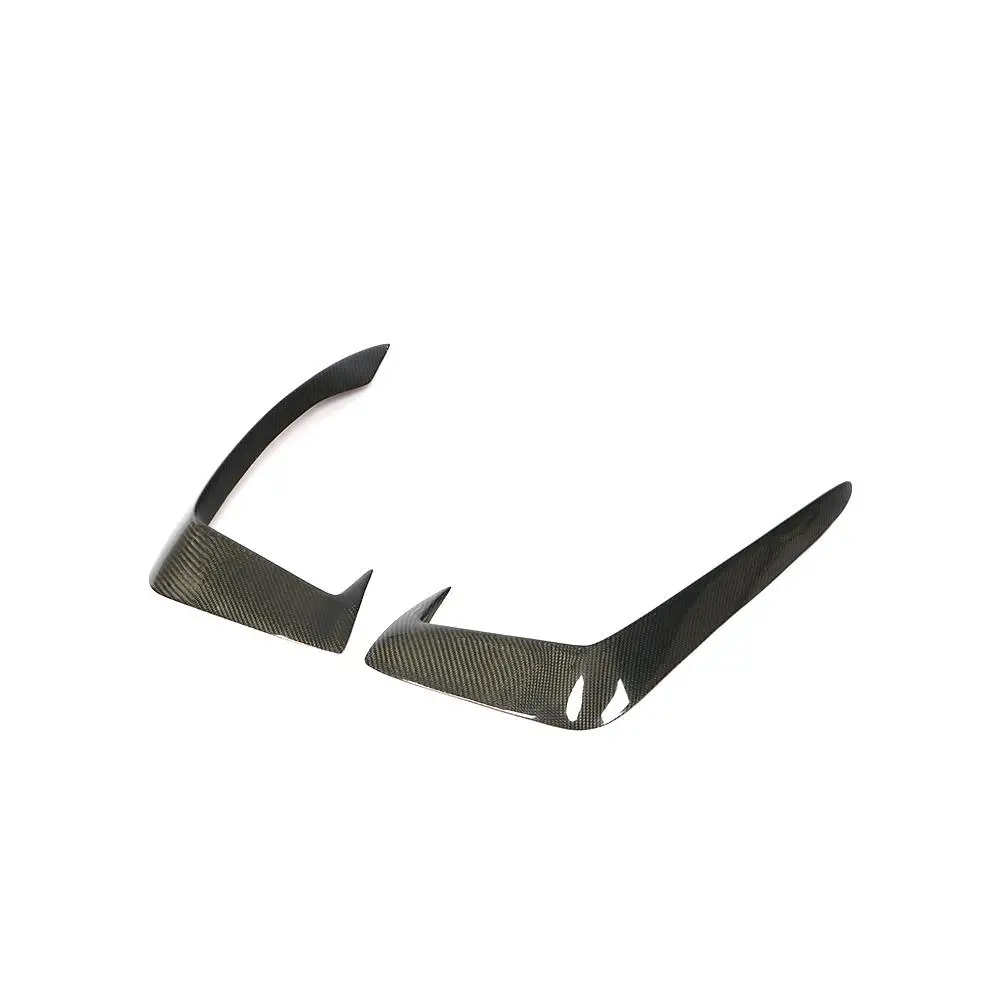 Углеродного волокна автомобиль передний бампер для губ бровей чехол Комплект
