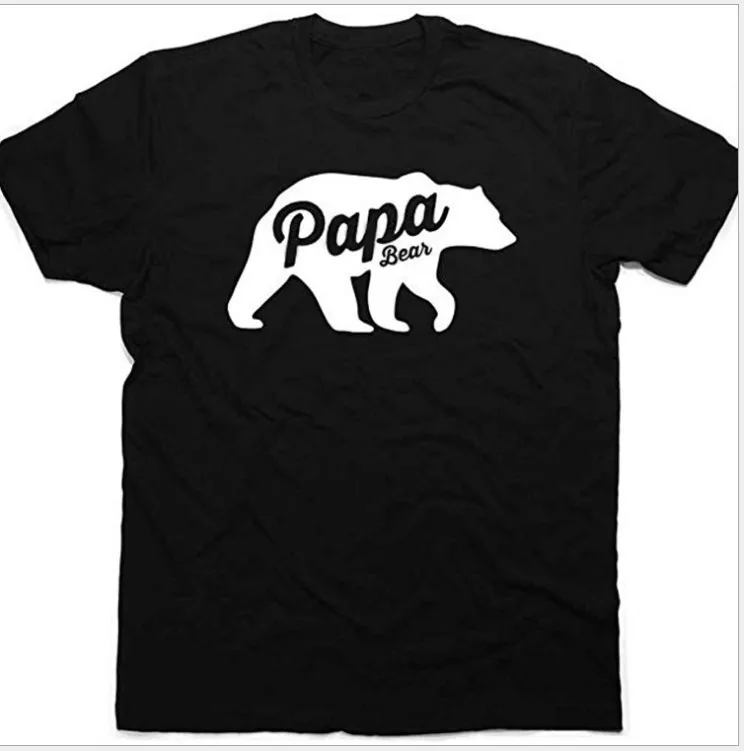 Женская футболка из чистого хлопка 100% с принтом Папа медведь женская коротким