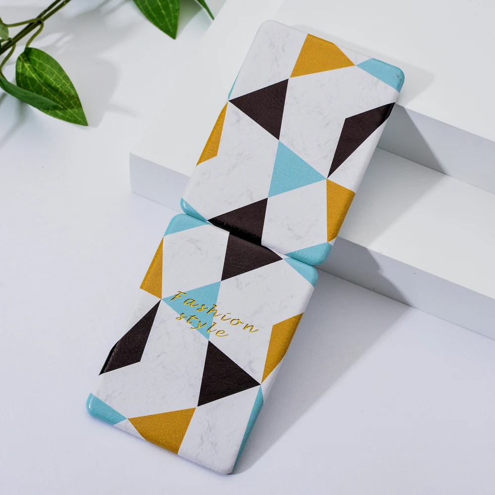 Vicney модные подходящие по цвету портативные мини Модные зеркала для макияжа