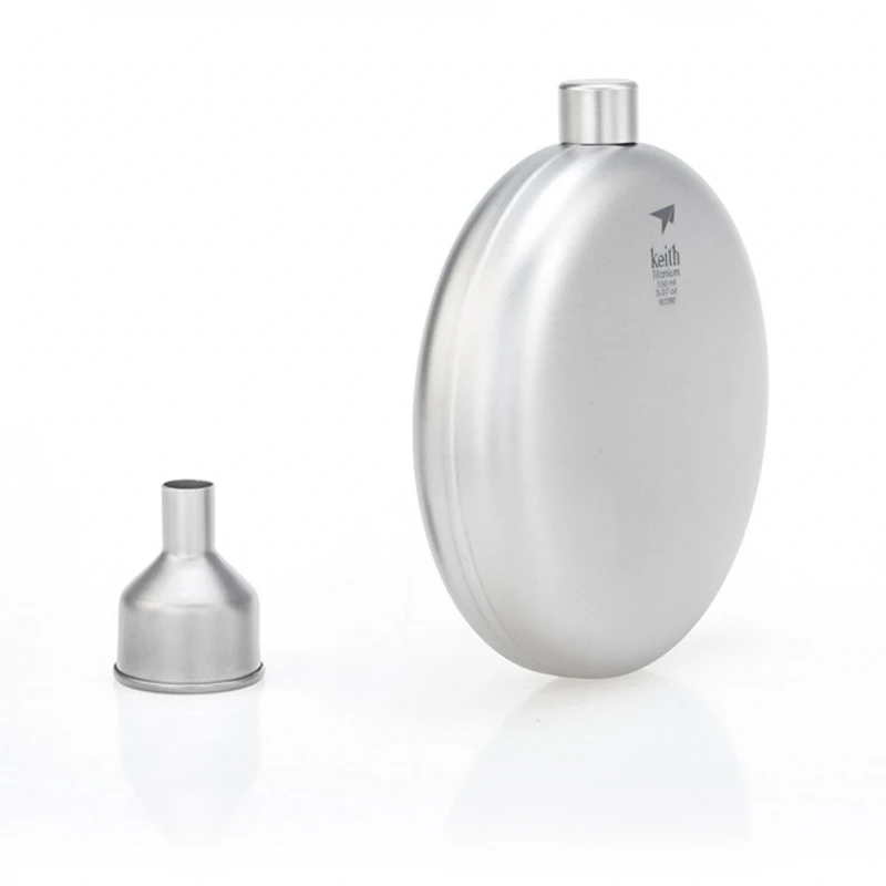 Портативная мини чайник походная бутылка с воронкой из титана|Столовые приборы