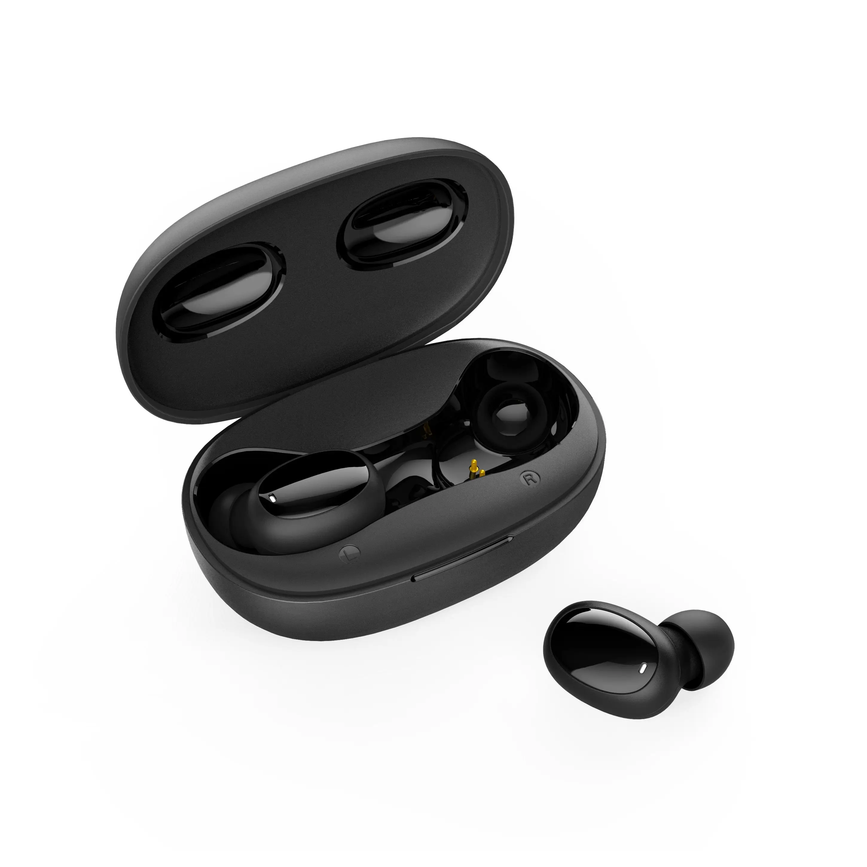 Joyroom T08 TWS bluetooth 5,0 наушники беспроводные стерео наушники с сенсорным управлением HIFI Качество звука водонепроницаемые бинауральные звонки - Цвет: Черный
