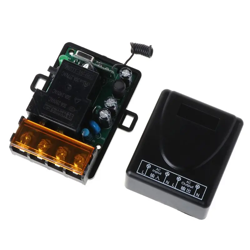 

2021 New 433MHZ 315MHZ Wireless RF Remote Control Switch AC 60V-280V 1CH 30A Relay Receiver+1CH Remote For lampsWater pump