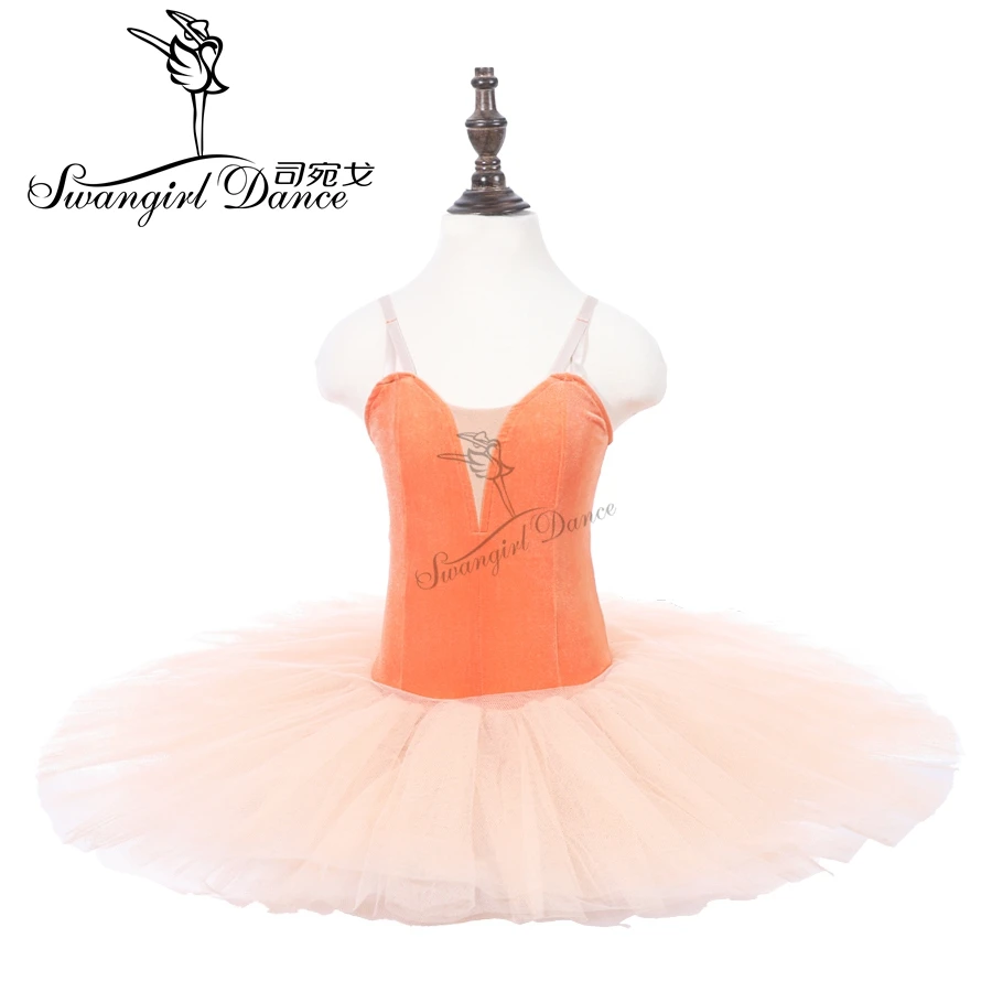 Оранжевые балетные трико для девочек юбка-пачка танцев и выступлений балерины