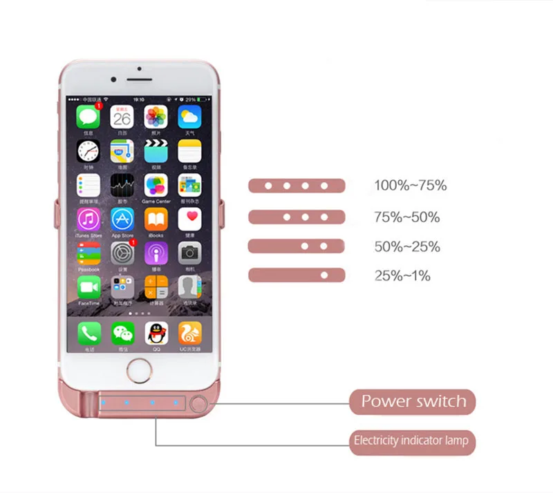 Внешний аккумулятор для IPhone 5 S/SE 4200 мАч внешний зарядки телефонов чехол|Чехлы с