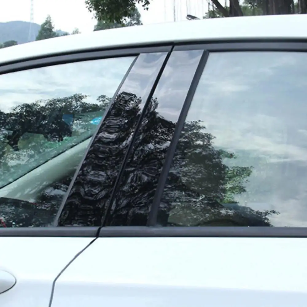 6 шт. наклейки в виде центральной колонны BC для Honda Civic 2006 11 зеркальный эффект