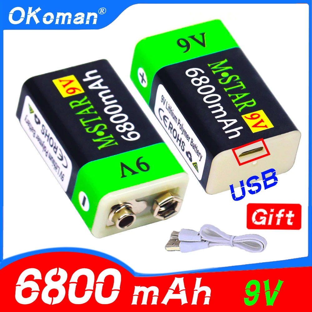 Литий-ионный аккумулятор для игрушек 9 В 6800 мА · ч | Электроника