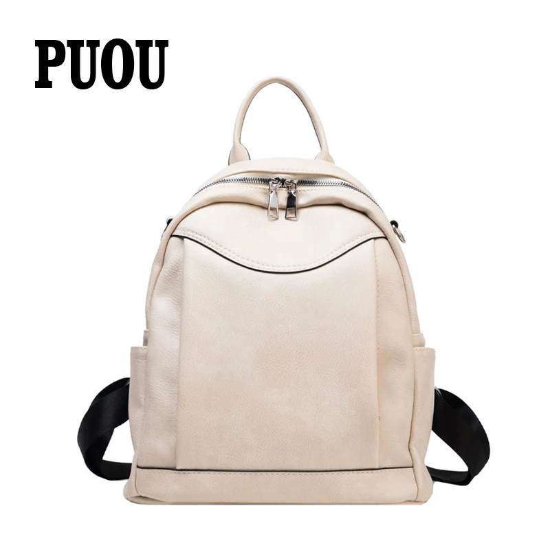 Дизайнерский Модный женский кожаный рюкзак большой школьный ранец для