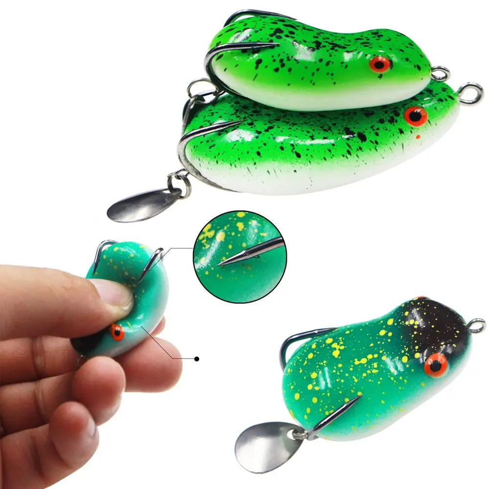 Силиконовые бионические рыболовные аксессуары в форме кролика с двойным крючком