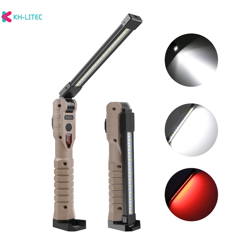 

Portable USB Rechargeable Work Light With Built-in Battery Set Multi Function Folding Work Light COB LED Camping Torch Flashligh