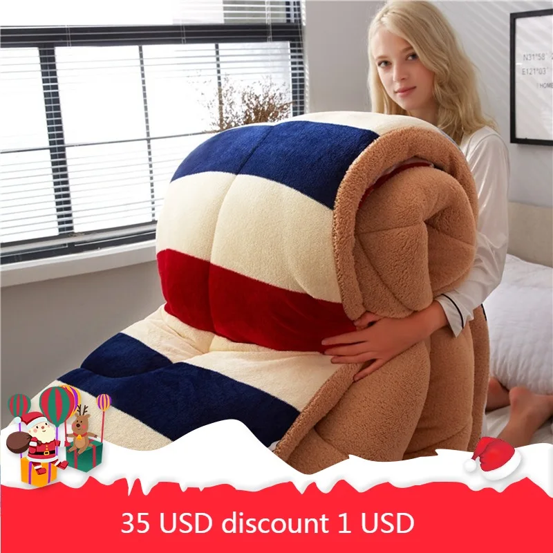 

Зимние утолщенные одеяла, мягкие теплые фланелевые одеяла, Королевский размер, одеяла из овечьей шерсти, толстые покрывала для детей и взро...