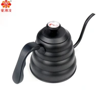 aixiangru coffee percolators cloud drip kettleespresso maker potsthermometer stainless steel thin mouth gooseneck 1 0l black