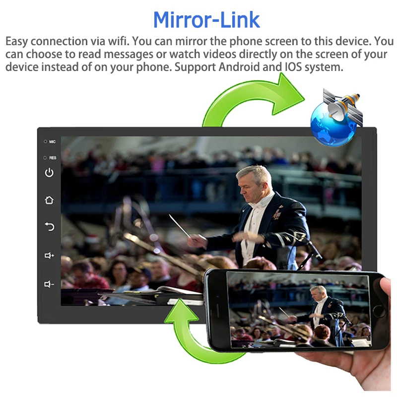 BF сенсорный экран универсальный автомобильный мультимедийный плеер аудио