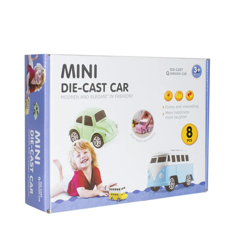 

Children's Toy Car Pull Back Car Set Alloy Puzzle Racing Car Story Cute Mini Car Model Batch