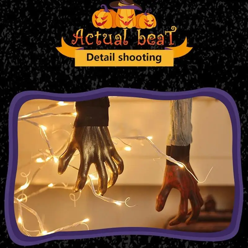 Украшение на Хэллоуин зомби со скахом реквизит для ужаса с отрезанными пальцами