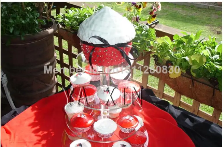 Wedding Party Acrylic New Package Mail 4 Tier Cake Factory Direct Selling Can Be Customized Acrylic Cupcake Stand