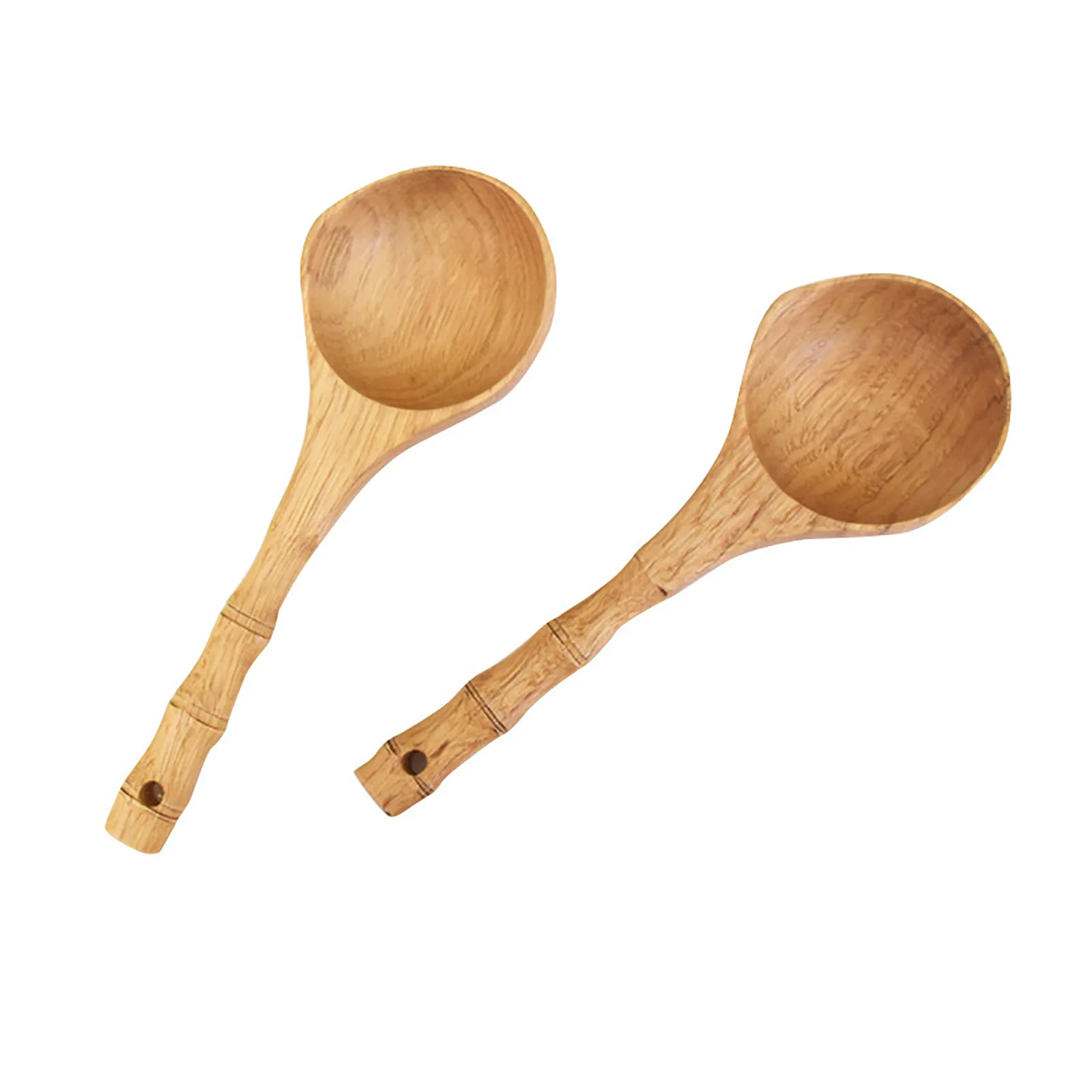 

Soup Spoon Kitchen Utensil Cooking Scoop Durable Long Handle Hollowed Out Dining Home Simple Wooden Flatware Catering Tableware