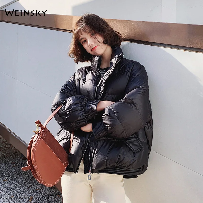 Женский толстый пуховик на белом утином пуху короткие зимние теплые пальто