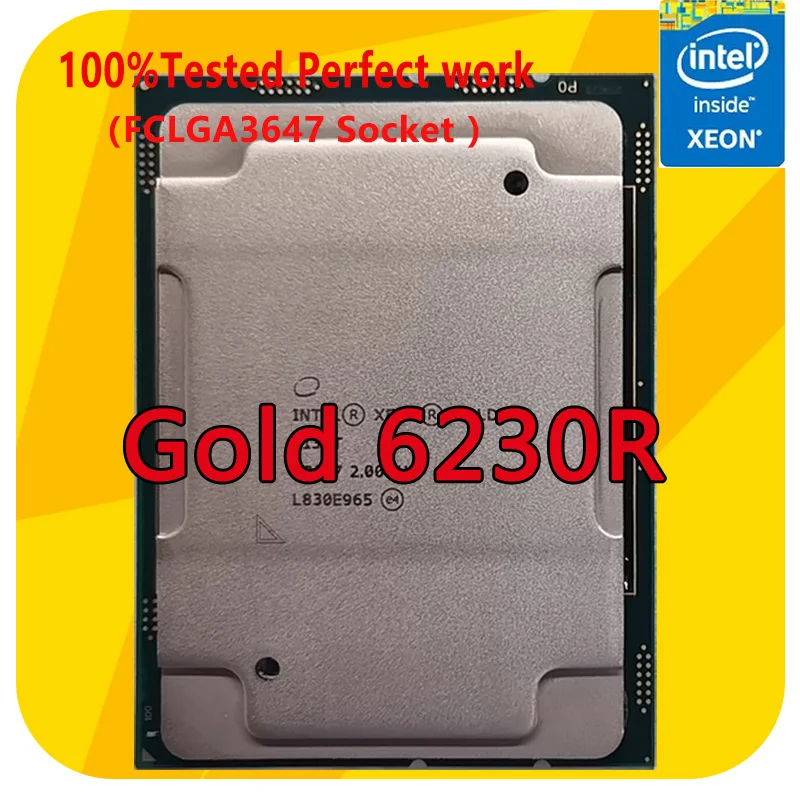 

Intel Xeon Gold 6230R 2.1GHZ 26-Cores 52-Thread 35.75MB Smart Cache CPU Processor 150W LGA3647 For Server Motherboard
