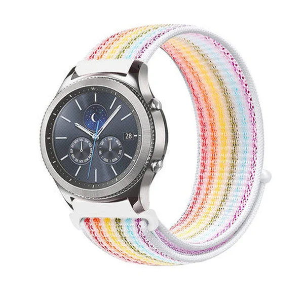 22 мм ремешок для часов samsung galaxy watch 46 мм 42 мм активный 2 нейлон huawei watch gt ремешок Amazfit bip gear S3 Frontier 44 40 - Цвет ремешка: seven color 20