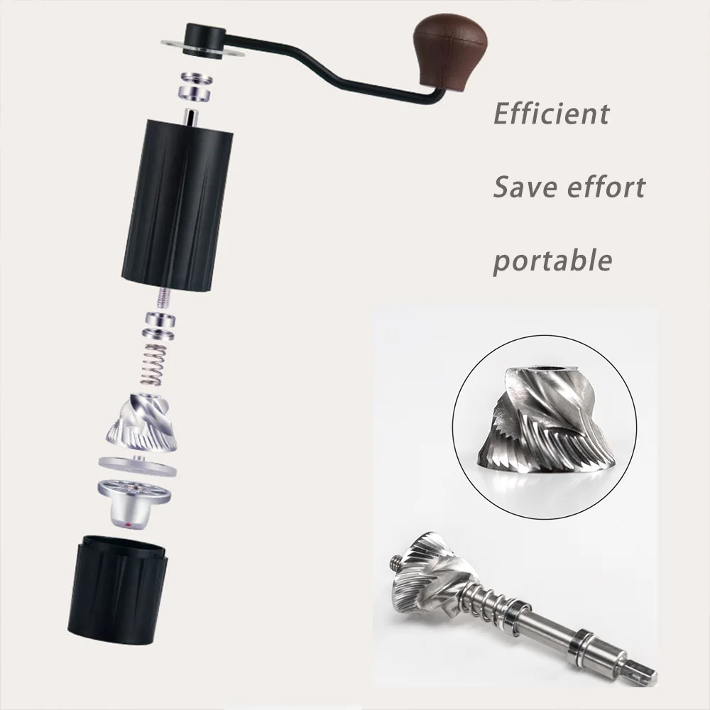 Обновленная ручная кофемолка для зерен портативная высокого качества мельница