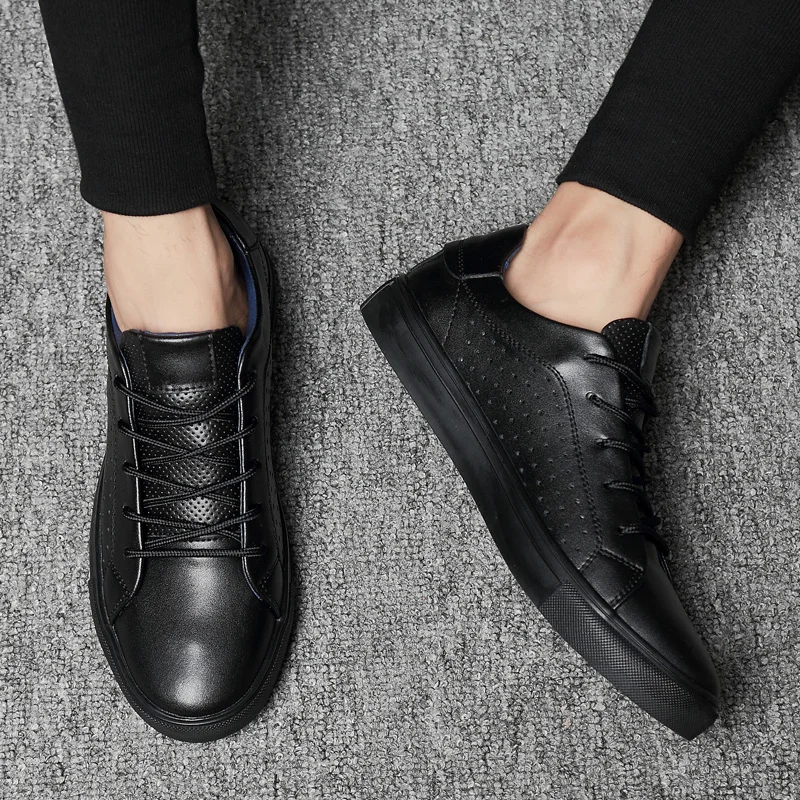 Высококачественная Мужская обувь из натуральной кожи уличная модная мужская
