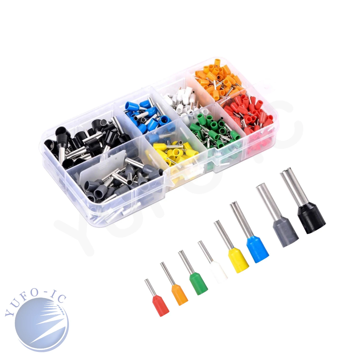 Набор обжимных клемм E0506 E0508 E7508 E1008 E1510 E2512 E4012 E6012, 400 шт., Изолированные Наконечники шнура, конец провода, Клеммная колодка